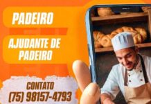 Supermercado Casa das Frutas abre vagas de emprego para Padeiro e Ajudante em Itaberaba